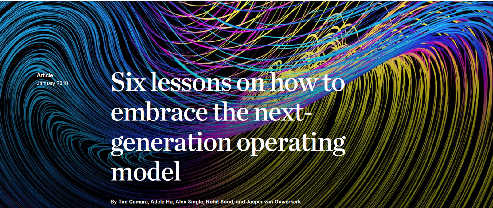 Six lessons on how to embrace the next-generation operating model ...